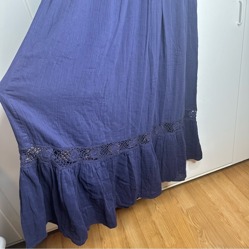 NWT FREE PEOPLE Cutwork Tee Maxi Dress In Evening Eclipse Size XS - Picture 7 of 10
